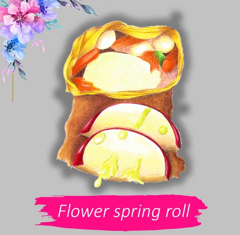 flower spring roll tenuta melofioccolo